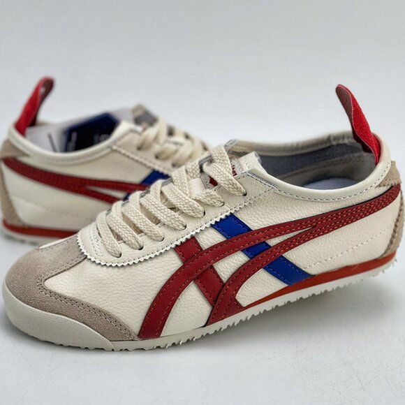 Men's Onitsuka Tiger Mexico 66 Sneakers Cream & Red